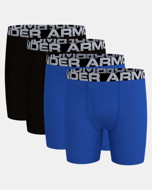 Under Armour Boys Youth Pack Of 2 Ultra Blue Boxer Briefs 12107 Sz YL 